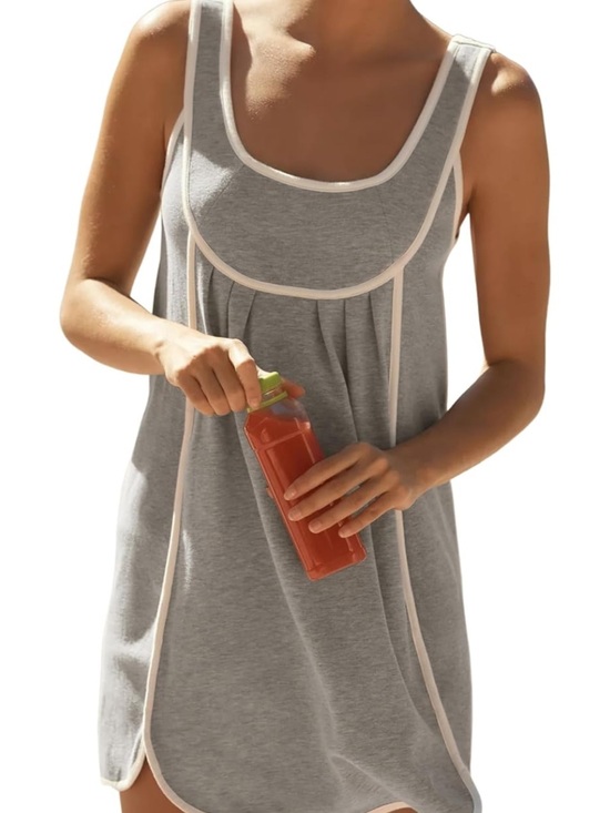 Dresses & Skirts - Women’s Summer Athletic Dress    Grey  with Contrast Trim  size medium new